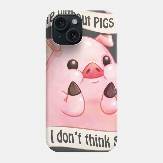 Cute Pink Pig Design. Phone Case by tonydale