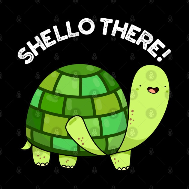 Shello There Cute Tortoise Greeting Pun by punnybone