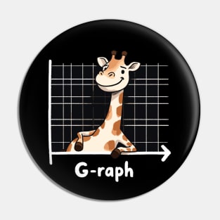 Graph Mathamatic Giraffe Pin