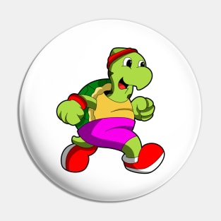 Turtle as Jogger with Headband Pin