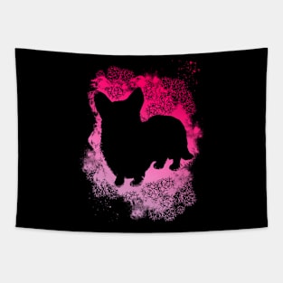 Corgi - Pink Tapestry