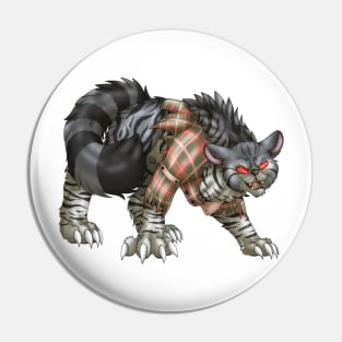 WereCat: Grey Tabby Pin