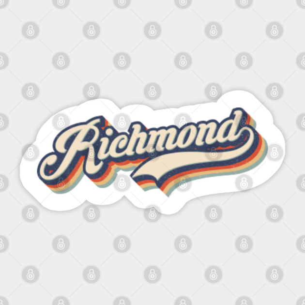 I Love Richmond City USA Retro Vintage - Richmond - Sticker