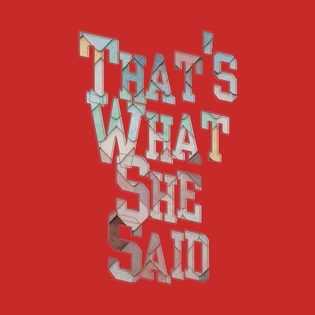 That's What She Said by afternoontees