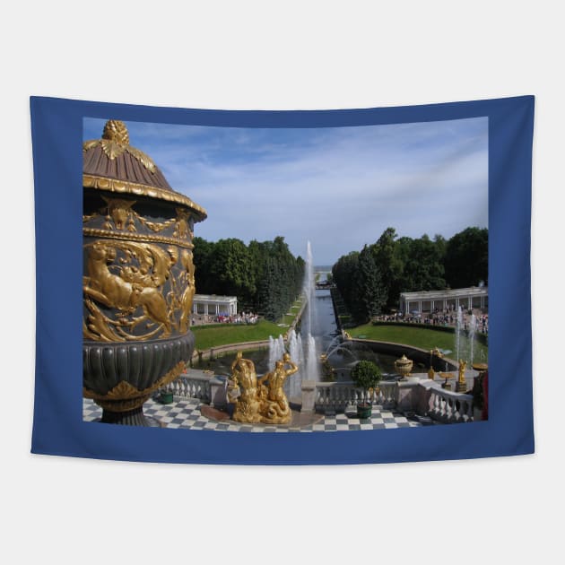 The Great Cascade, Peterhof, Russia Tapestry by vadim19