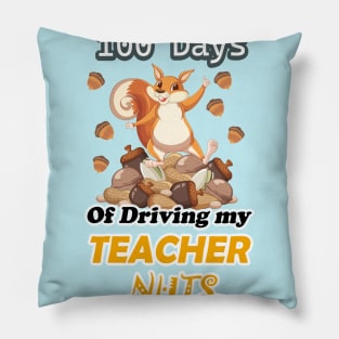 100 Days Of Driving Teacher Nuts Pillow