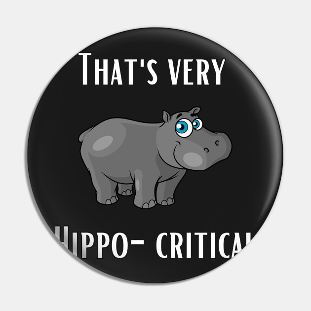 Animal Hippo Pun Pin by Felicity-K