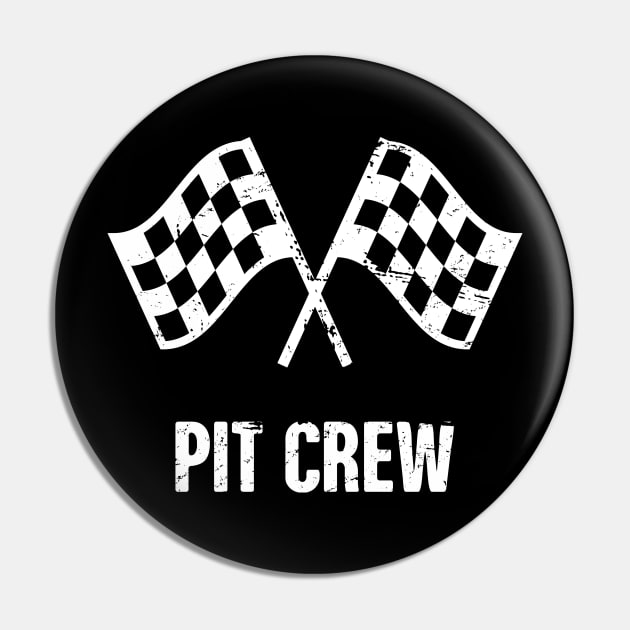 Pit Crew | Race Car Racing Gift Pin by MeatMan