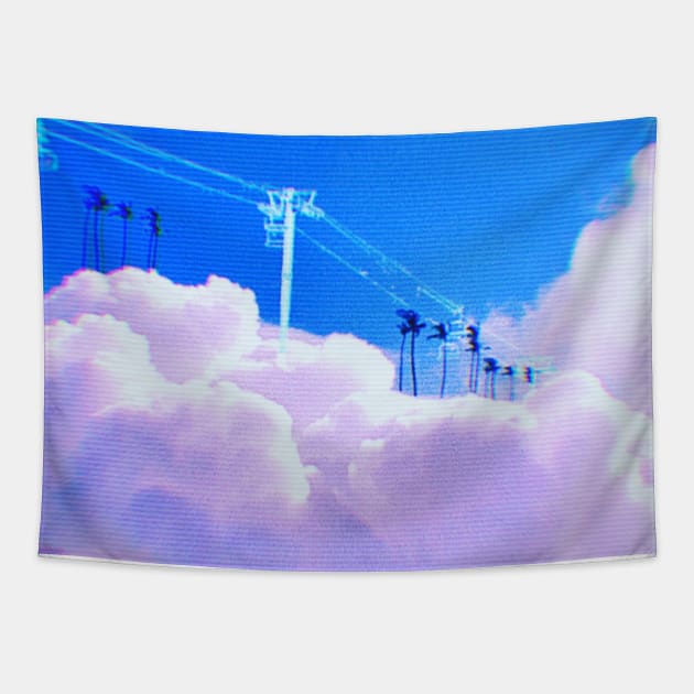 Cloud Chairlift Tapestry by lofi_retrowave