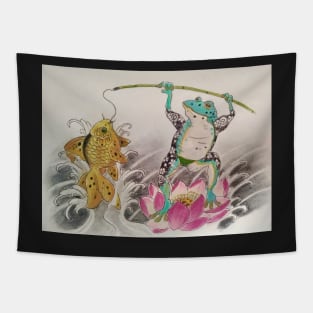 samurai frog Tapestry