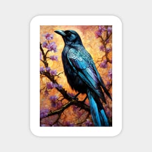 Crow bird painting colors art #crow Magnet