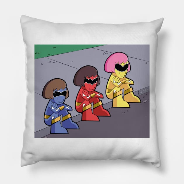 abaranger meme Pillow by Antoneox