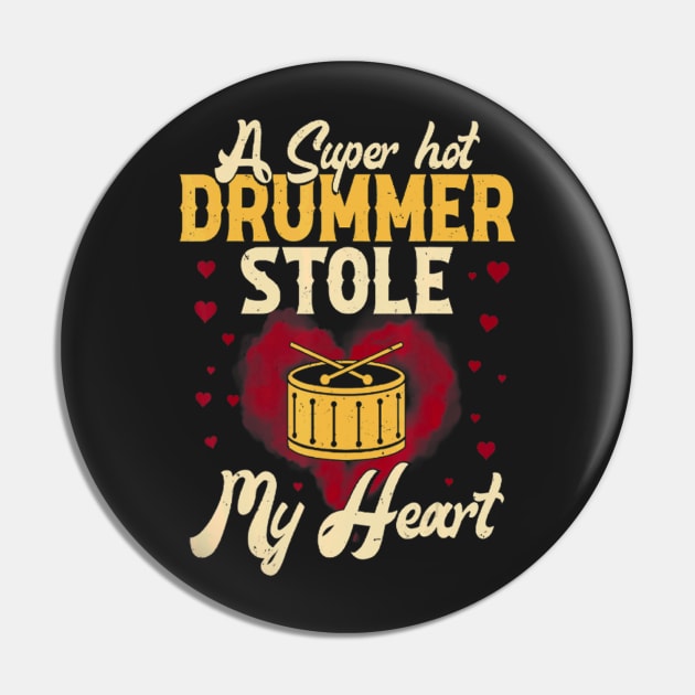 A Super Hot Drummer Stole My Heart Pin by FogHaland86