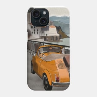 Travel mood car trip watercolor design Phone Case