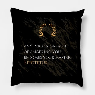 Epictetus on Anger Management Pillow