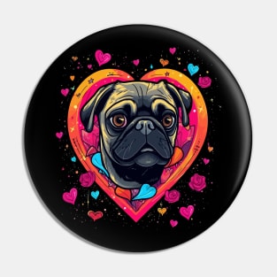 Pug Valentine Day Pin