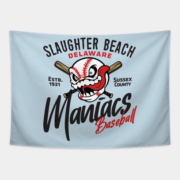 Slaughter Beach Maniacs Tapestry by MindsparkCreative