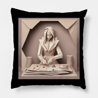 Origami Card Dealer Pillow