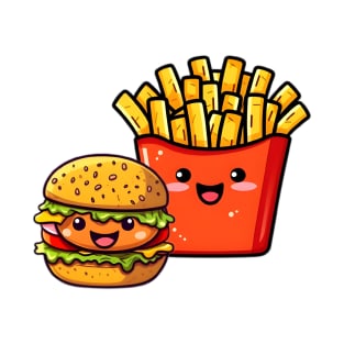 Cute Hamburger and Fries Combo T-Shirt
