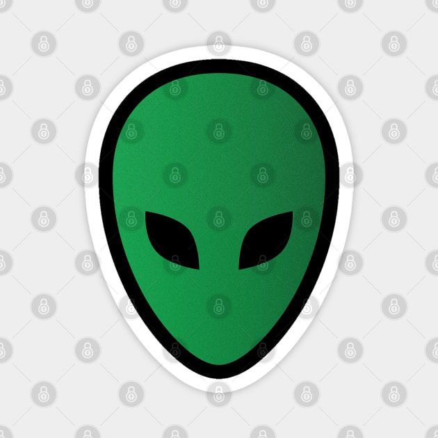 Green alien face Magnet by RENAN1989