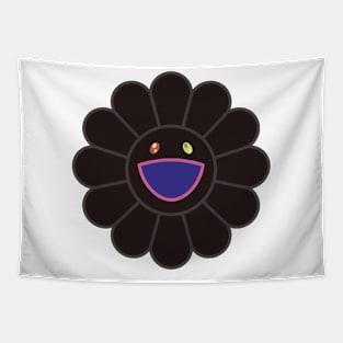 Black flower Tapestry