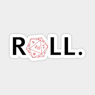 Roll. RPG Shirt black and red Magnet