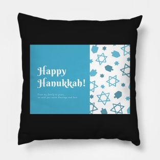 Star of David & Dreidle Hanukkah Card Pillow