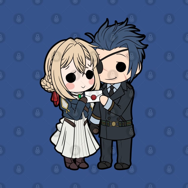 Chibi Violet + Gilbert by KumoriDragon