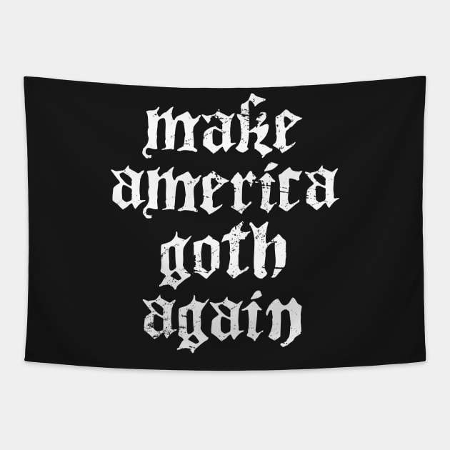 Funny American Goth Design Tapestry by MeatMan