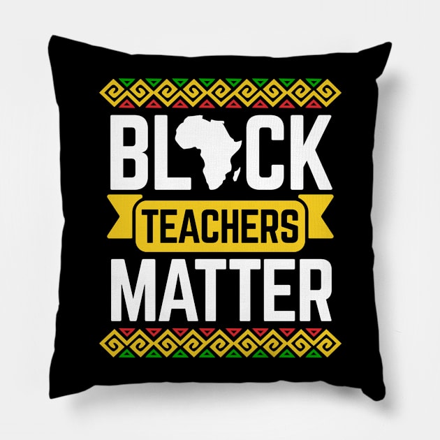 Dashiki Pattern Black History Month Gift For Teacher Pillow by HCMGift