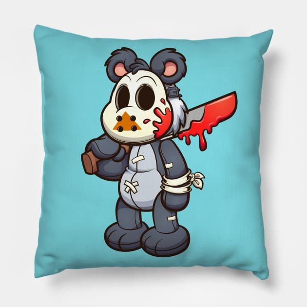 Teddy hockey Mask Pillow by memoangeles