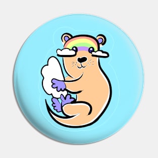 Rainbow Otter Pin