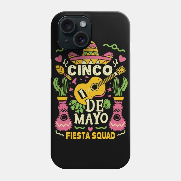 Mexican Fiesta Funny Cinco de Mayo Party Vintage Taco Guitar Phone Case by NIKA13