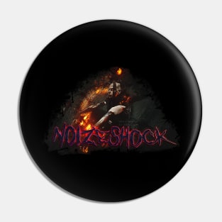 Noize Shock Design by DJ Sideshow Pin