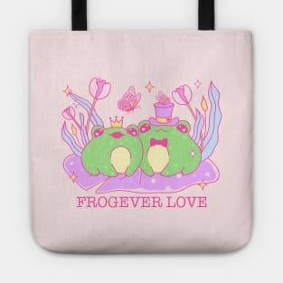 Frogever Love. Frogs In Love. I Will Love You Forever Tote