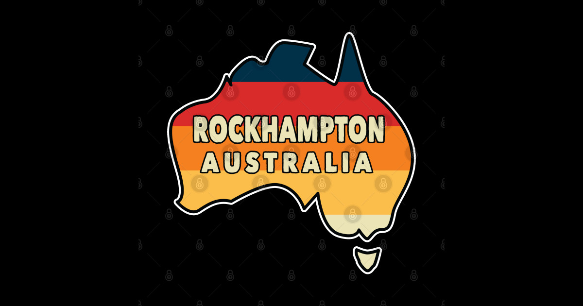 Rockhampton Vintage Sunset City In Australia Rockhampton Sticker