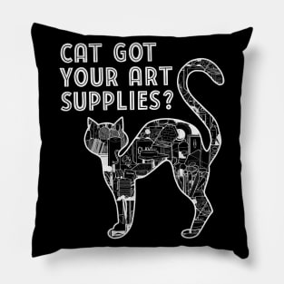 Cat Art Supply Pillow