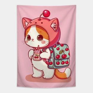 Cherry Kitty Tapestry