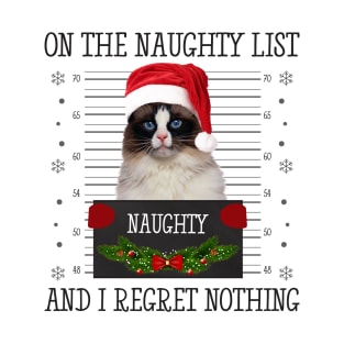 On The Naughty List, And I Regret Nothing T-Shirt