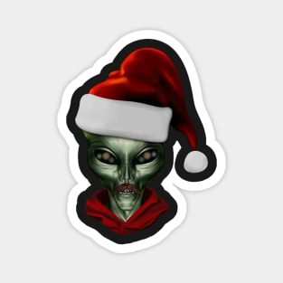Alienated Alien Army Christmas Santa Magnet