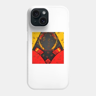 GUARDİAN IN THE RAIN. Abstract  design in vivid RED and YELLOW Phone Case