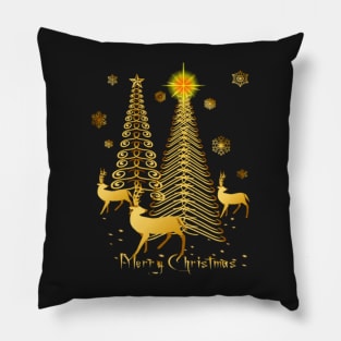 Gold Christmas Pillow