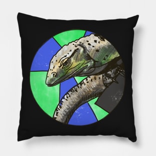 Monitor Lizard- Circle edit Pillow