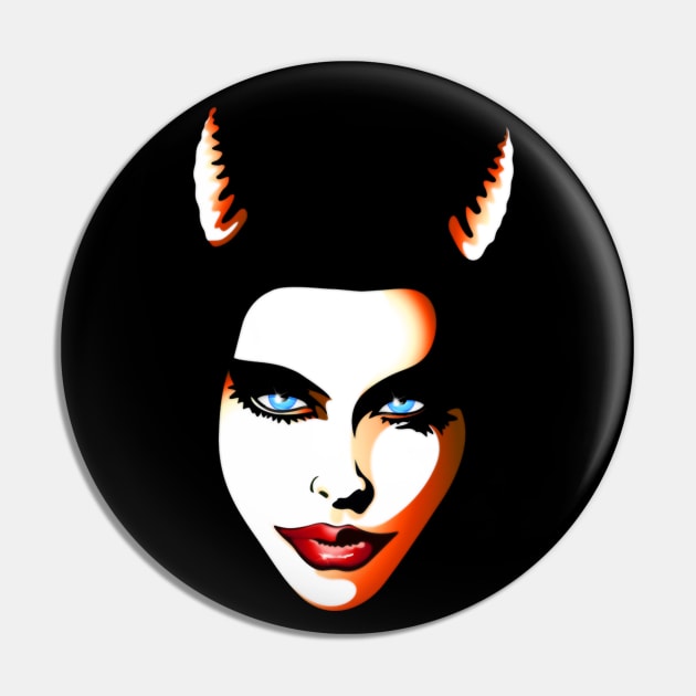 Bad Girl Evil Devil Pin by BluedarkArt