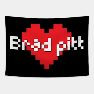 brad pitt -> pixel art style Tapestry