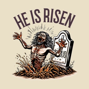 Zombie Jesus He is Risen Heavy Metal T-Shirt T-Shirt