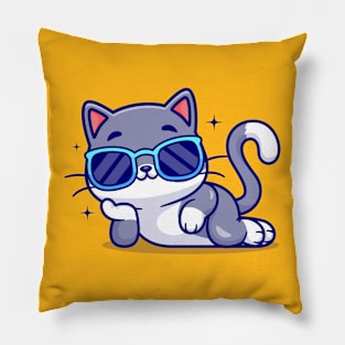 summer kitty Pillow