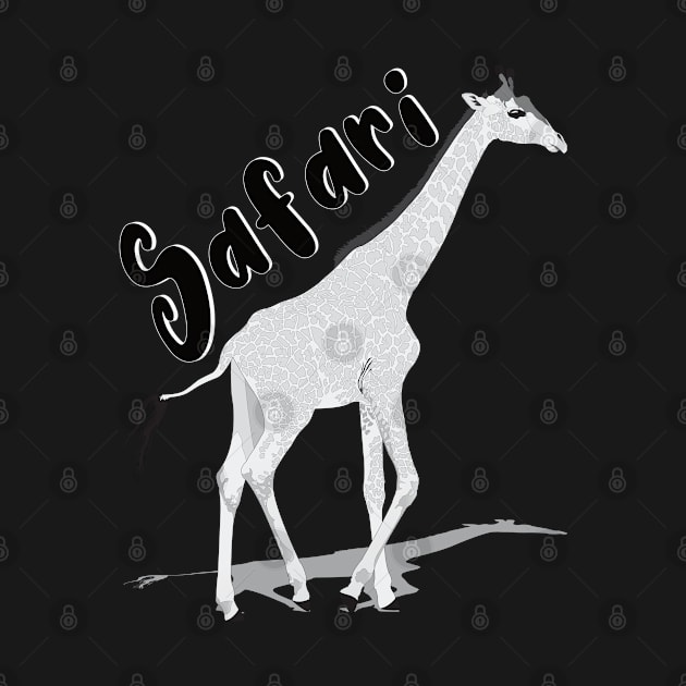 Giraffe Design black & withe Safari by Chipity-Design