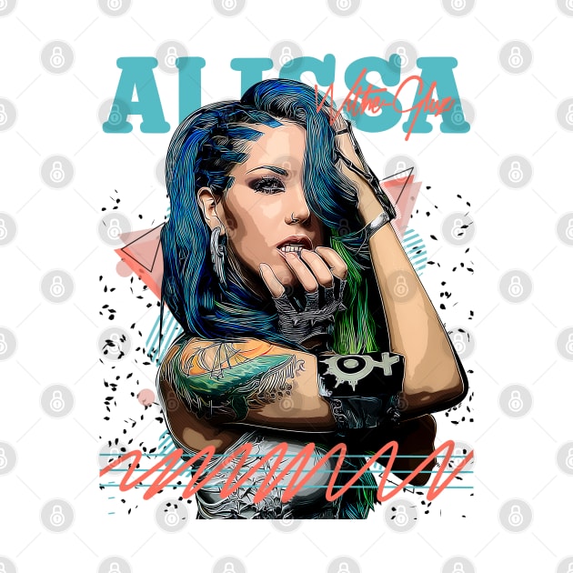 Alissa White Gluz Fan Art Retro design // Vintage by Nandin Putri