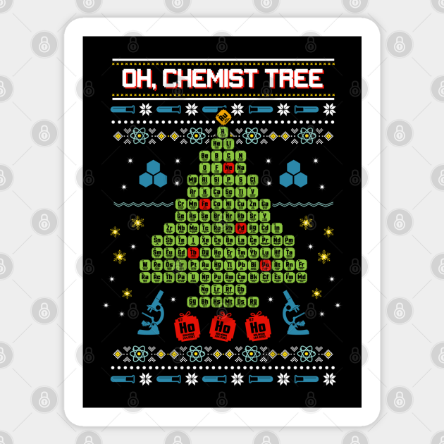 Science Ugly Christmas Sweatshirt - Chemistry - Sticker